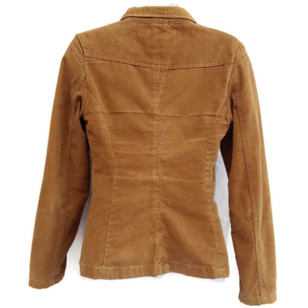 Rapsodia Argentina Blazer Texture Vintage Camel Three Button Closure Western 2 - Picture 2 of 4